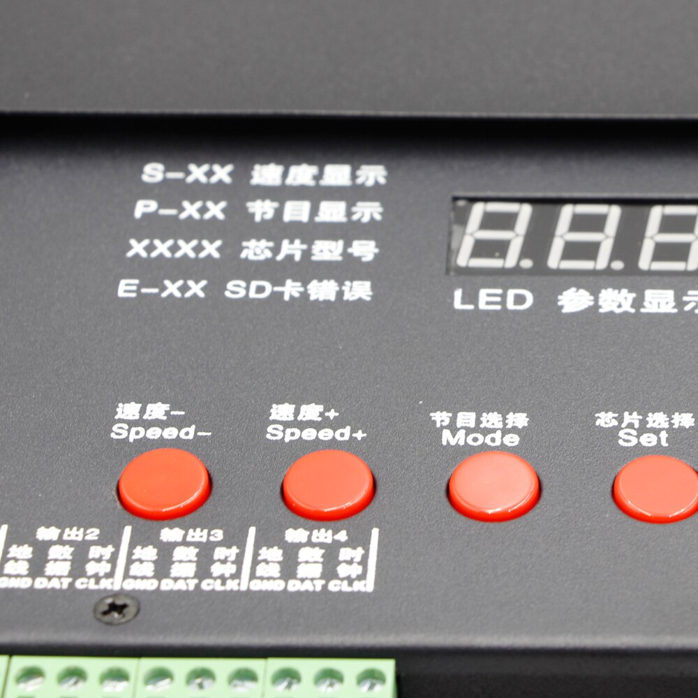 LED T1000S T4 T8000C SD Card Pixels Program Controller dimmer for WS2812B DMX512 ws2811 WS2801 LPD8806 APA102 strip light lamp
