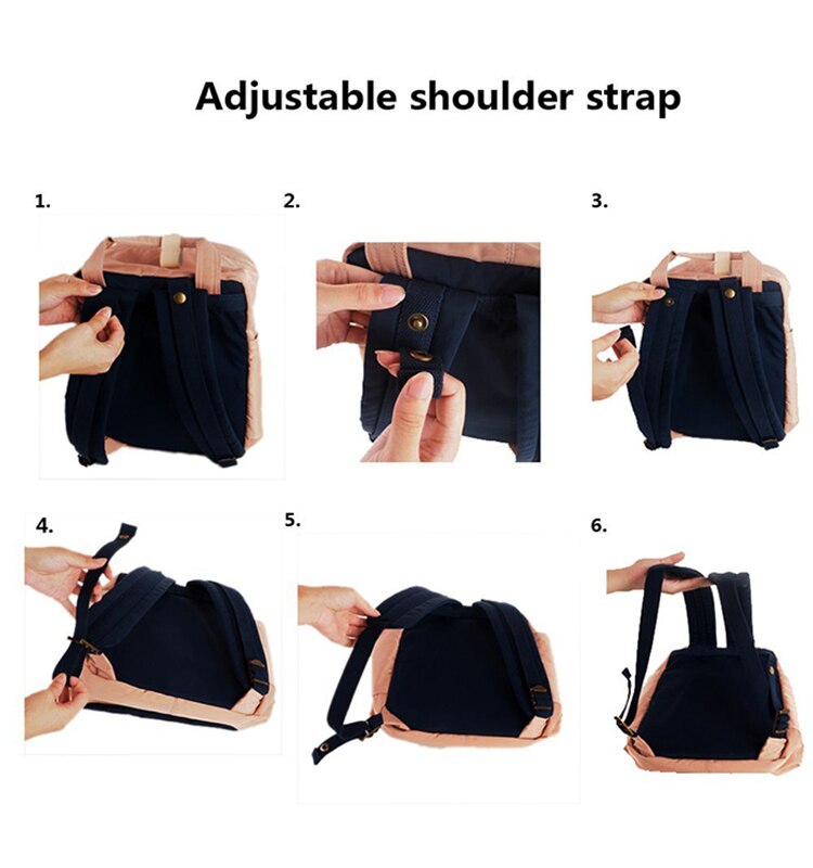 Himawari-Mochila de nailon impermeable para mujer, morral escolar de gran capacidad, bolso de viaje para ordenador portátil, no1