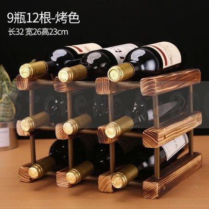 Cremalheira do vinho de madeira maciça decoração armário de vinho casa garrafa de vinho rack criativo armário de exibição personalizado criativo: Style 17