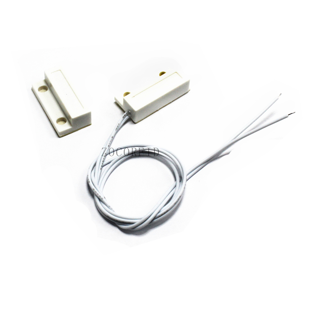 O envio gratuito de MC-38 com fio porta janela sensor detector interruptor magnético normalmente fechado para o sistema alarme segurança: NC type white