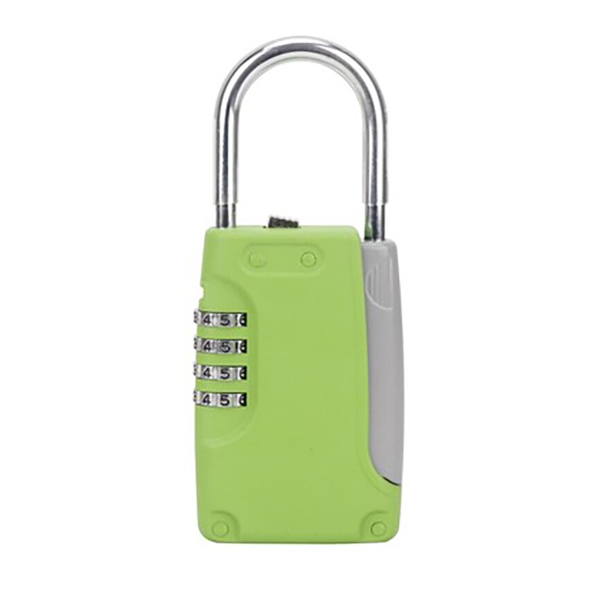 Portable Mini Password Key Safe Box Hidden Key Case 4-Digital Password Simulation Security Key Boxes Hold 4 Keys Storage Box: Green