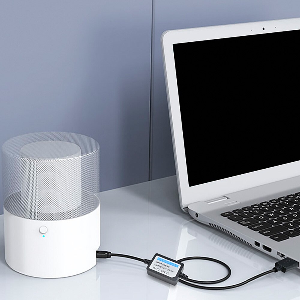 Cabo de reforço de energia de carga USB DC 5V para 12V 1A Adaptador conversor Step UP Cabo USB com componente de reforço