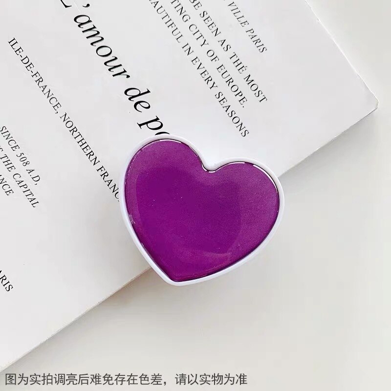 Popular Universal Pocket Airbag Stand Mobile Phone Accessories Holder Love Heart Shaped Bracket Mount for IPhone Samsung Huawei: 4