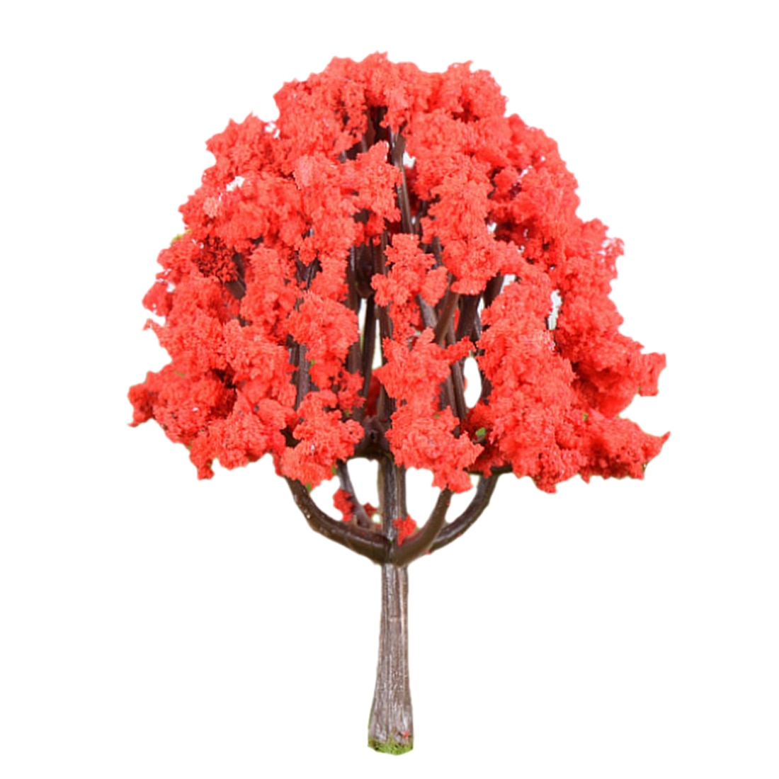 30 Pcs HO 1:85 6.7cm Scale Delonix Regia Model+5.8cm Scale Hibiscus Tree+6cm Scale Kapok Tree Model For DIY Scenery Landscape