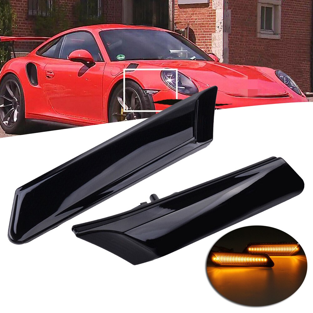 LED Side Marker Light Indicator Lamp For Porsche 911 997 987 Boxster Cayman