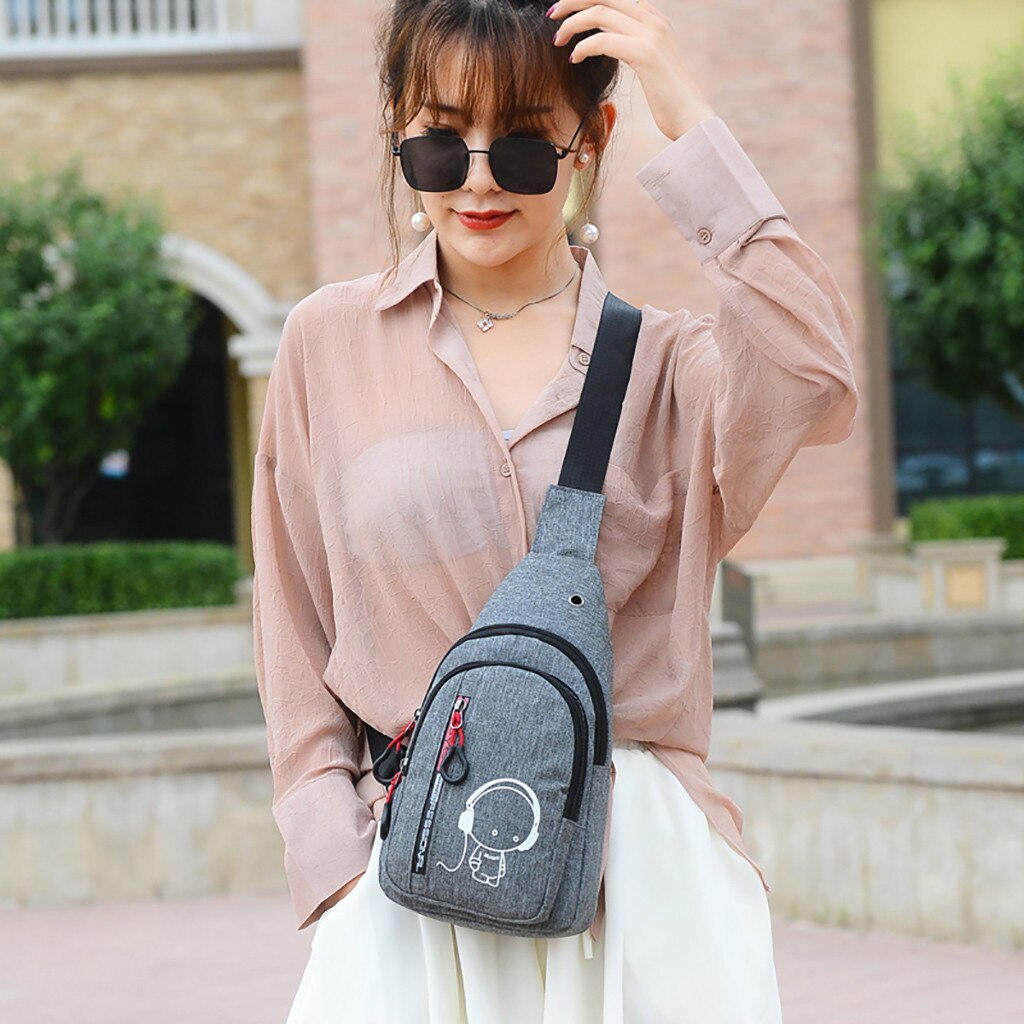 Bolso de pecho a la para mujer, bandolera multifuncional de cuero con rejilla para pecho, Bolso pequeño de hombro para deportes al aire libre # sw