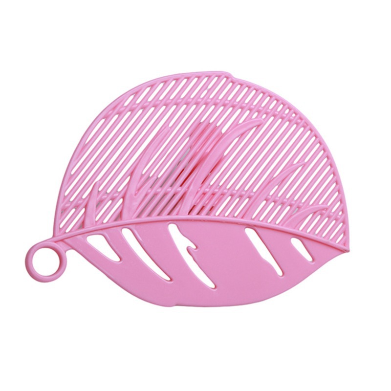Smiley Blatt Geformte Reis Waschen Filter Gerät Spaghetti Bohnen Siebe Siebe Küche Zubehör Obst Gemüse Reinigung Werkzeug: Blatt Rosa