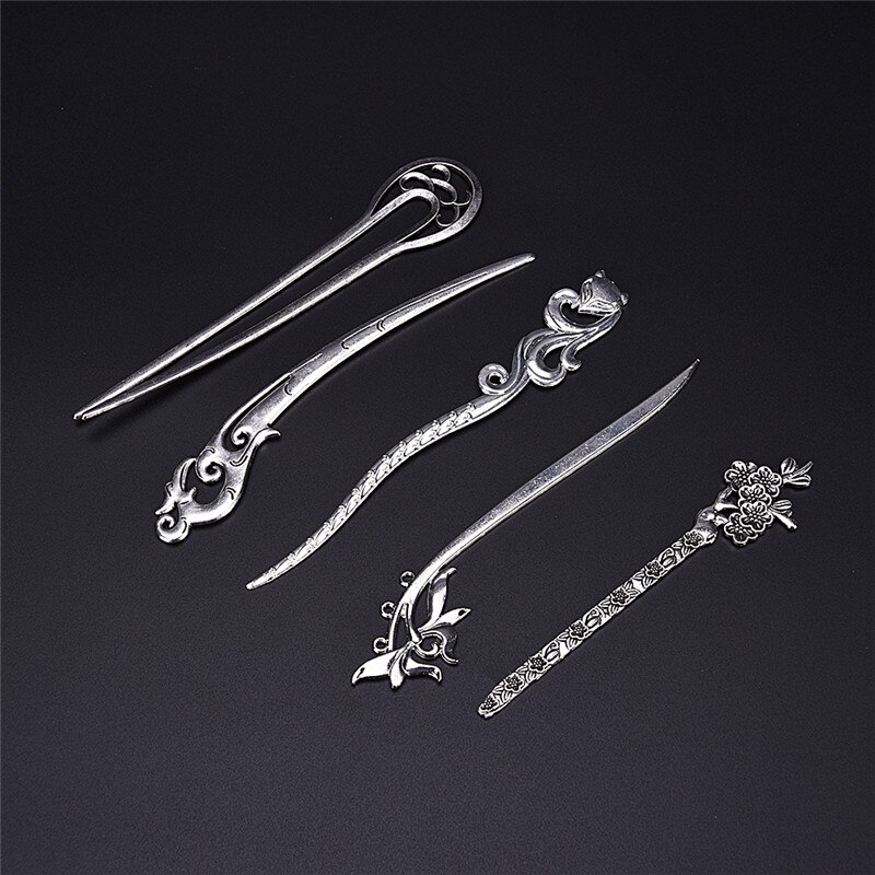 1 Pcs Vintage Women Hair Sticks Pins Elegance Alloy Geometric Girls Headbands Lady Barrettes Hair Clip Accessories