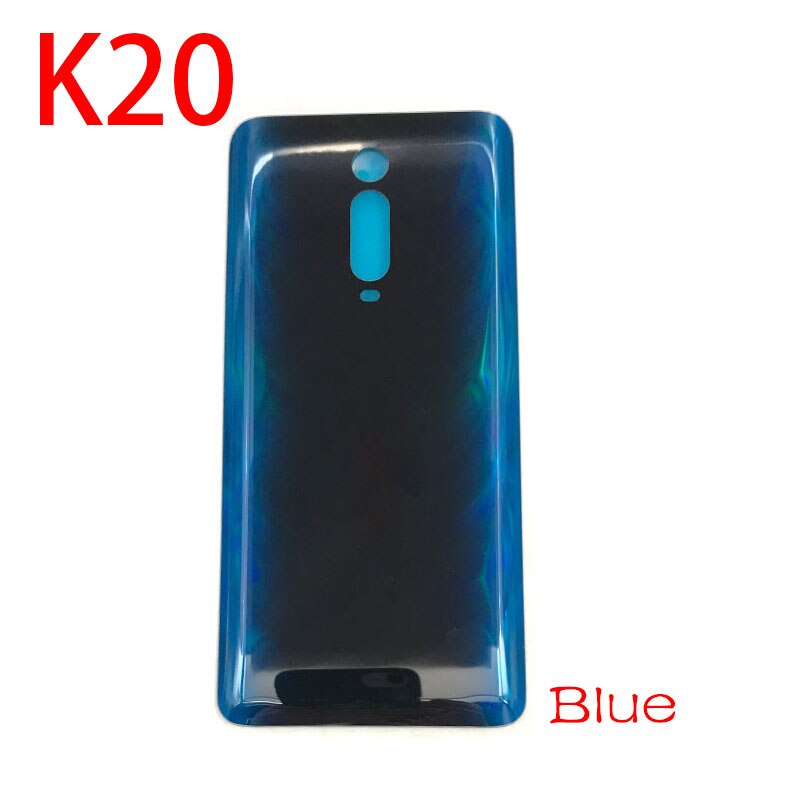 Back Glass Cover For Xiaomi Mi 9T MI9T pro Back Battery Housing Door Replacement Case For Redmi K20 Pro Rear Back Cover: For Redmi k20 Blue