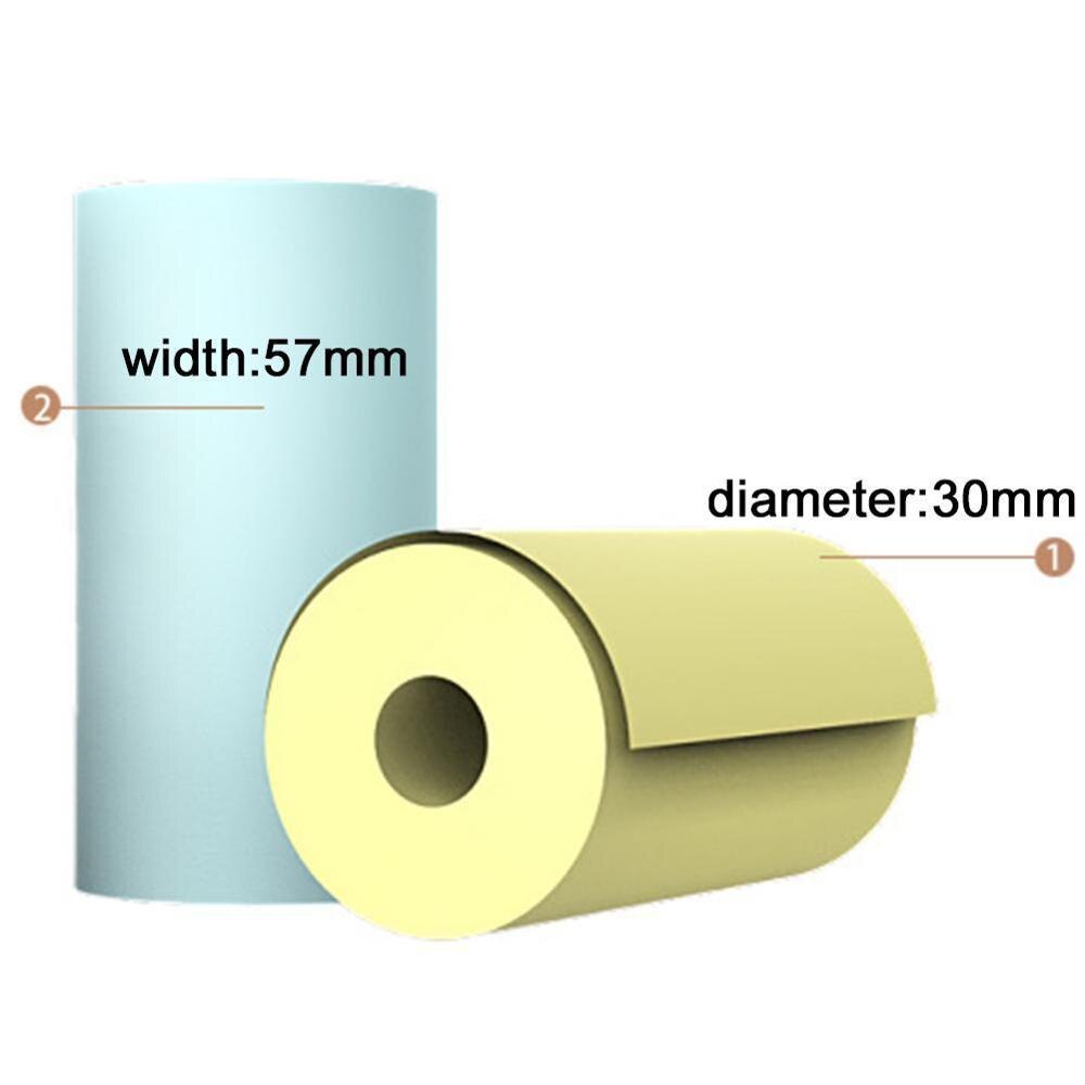 Printerpapir printbar klistermærke papirrulle direkte peripage 57mm*30mm termopapir papir farverigt  a1 h 8