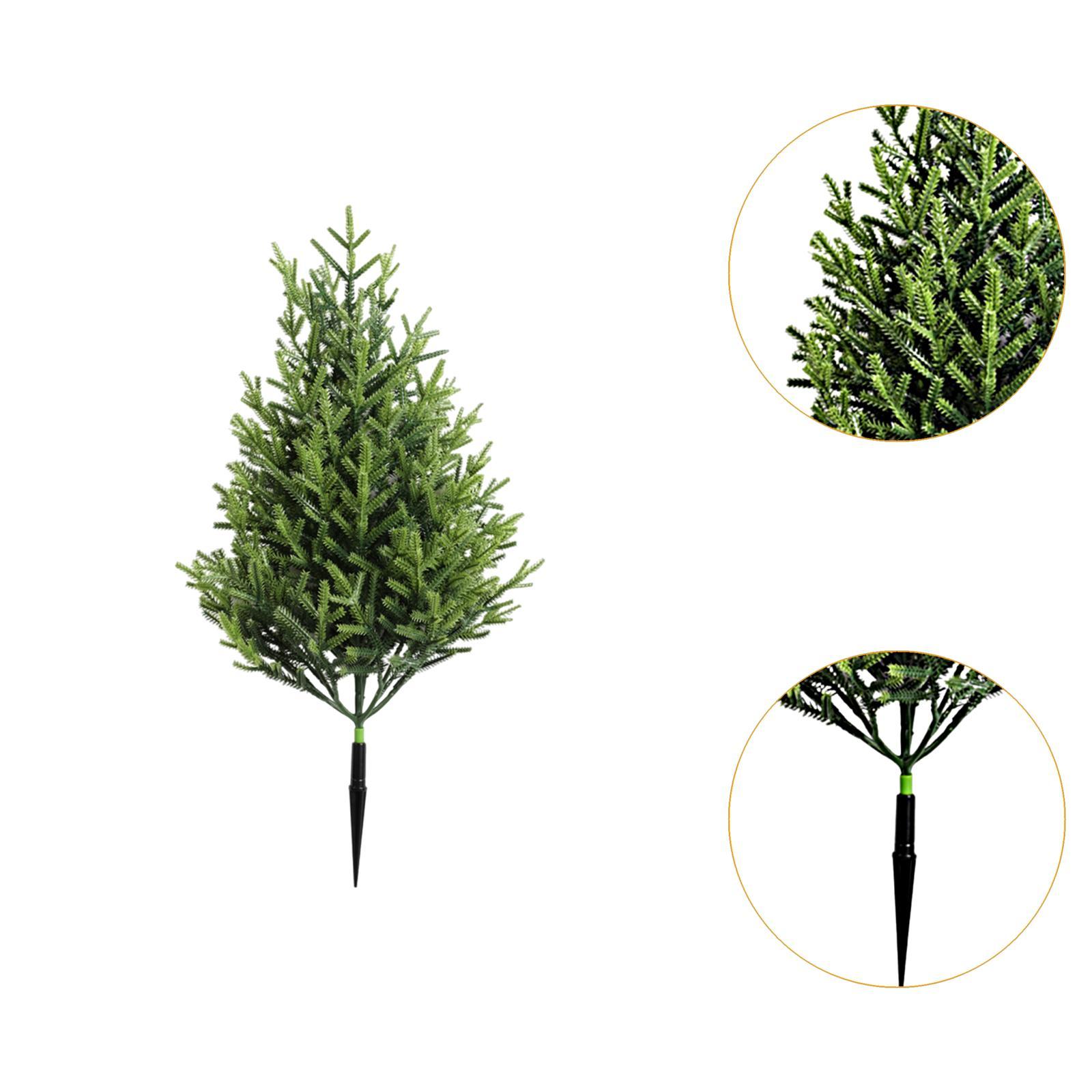 Artificial Tree with Ground Stake Realistic Bushes Plants Artificial Greenery Shrubs for Outdoor Yard Front Porch Xmas Decors