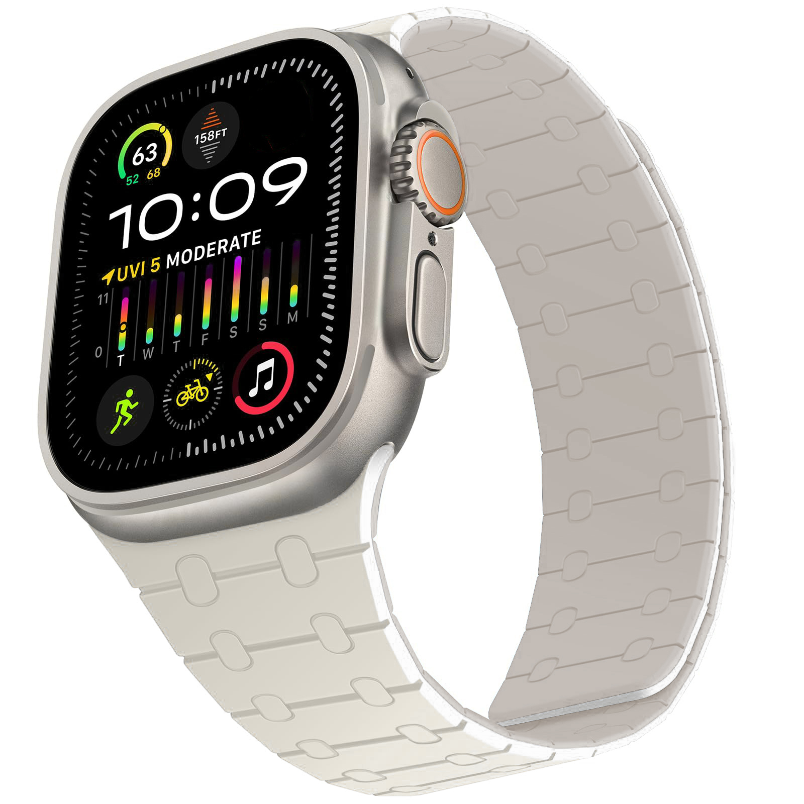Magnetisk rem til apple watch series 10 46mm 42mm 9 8 7 45mm 41mm silikonrem til iwatch ultra 2 49mm 6 se 5 4 44mm 40mm armbånd