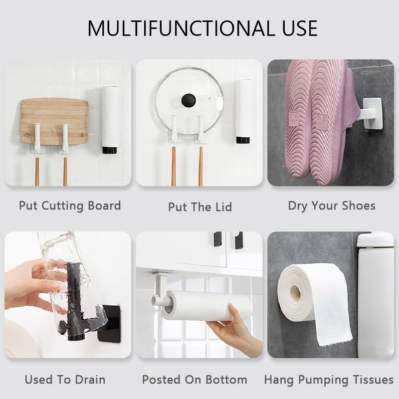 Multi-purpose L-shaped Hook Storage Rack kitchen storage pan Lid rack save space Sundries rack Kitchen accessories