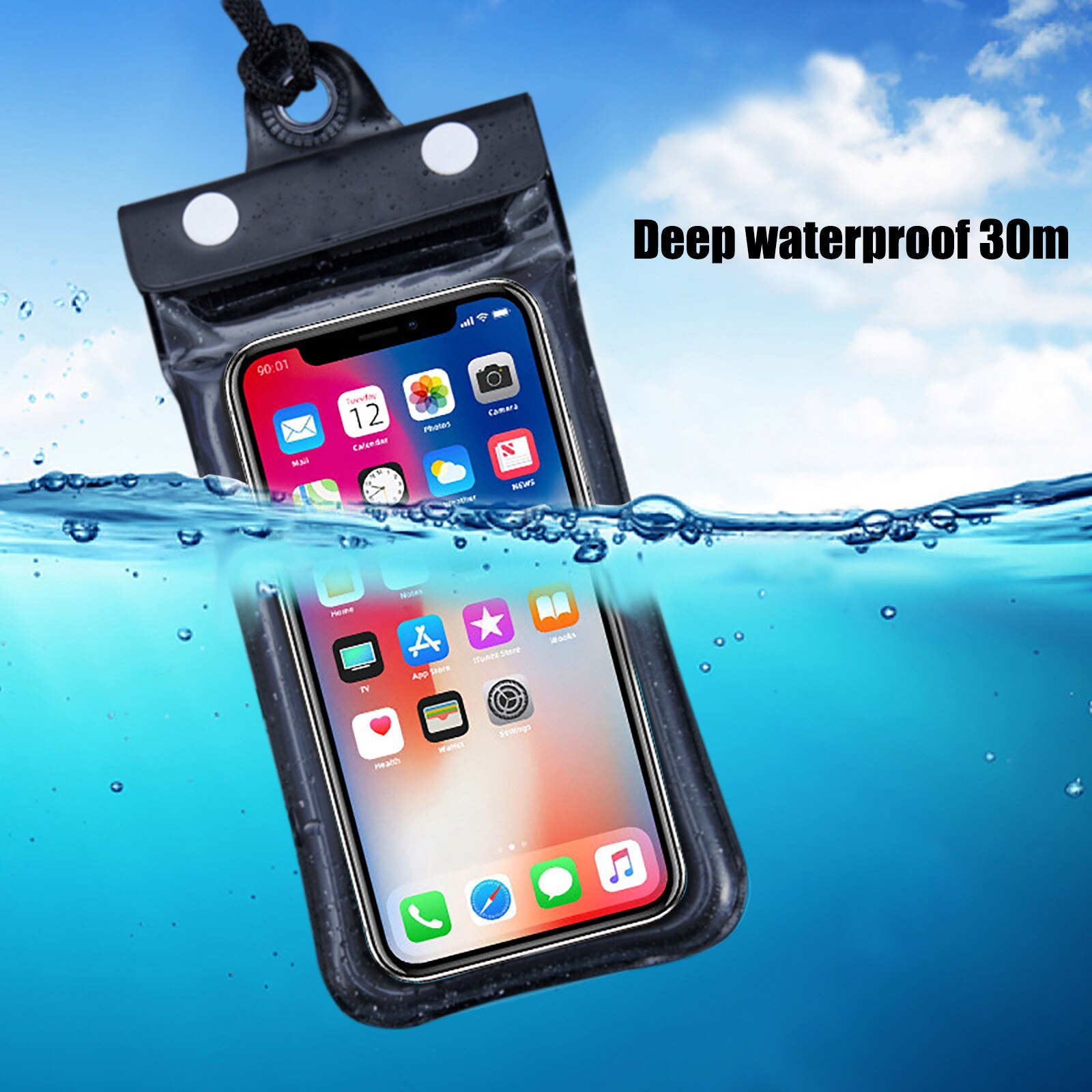 IPX8 Universele Waterdichte Telefoon Case Water Proof Swim Pouch Tas Voor Iphone Mobiele Telefoon Smartphone Draadloze Mobiele Telefoon Cover