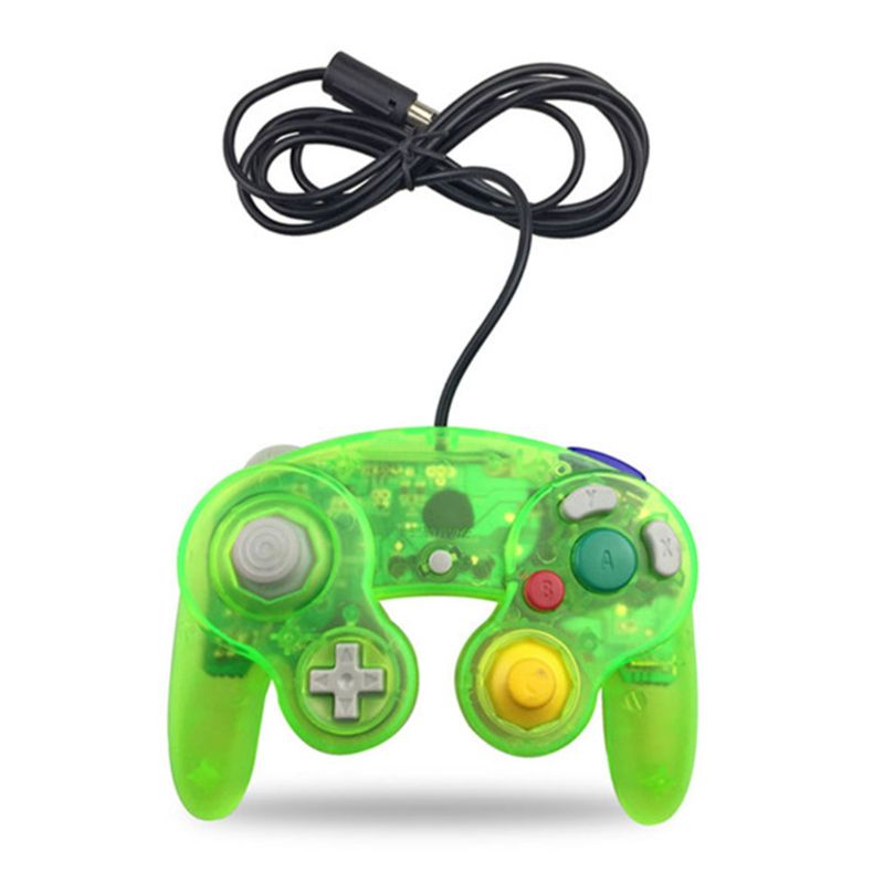 Wired Controller Voor Nintendo Wii Gamecube Gc Single Point Game Vibratie Handvat: Army Green