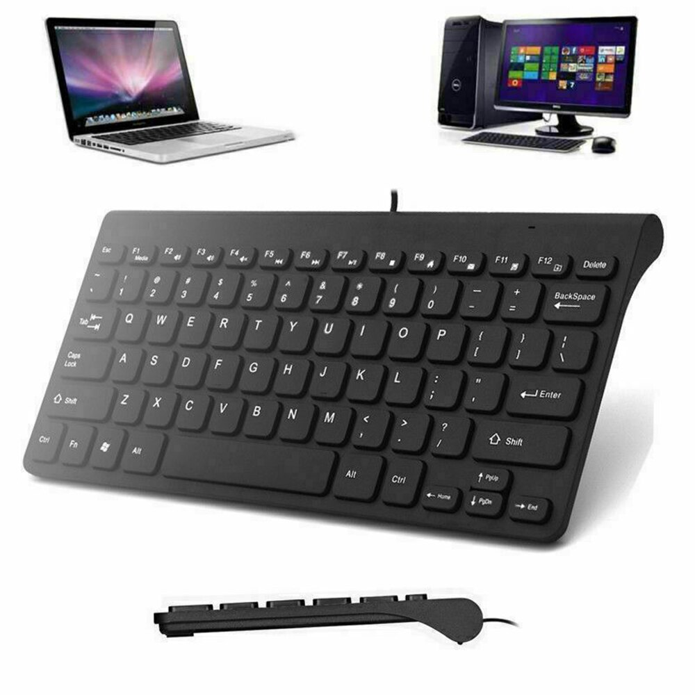 Mini Keypad Slim Wired Keyboard USB 78 Keys Small Computer Keyboard For Notebook PC Desktop Home Office Outdoor Working Keyboard