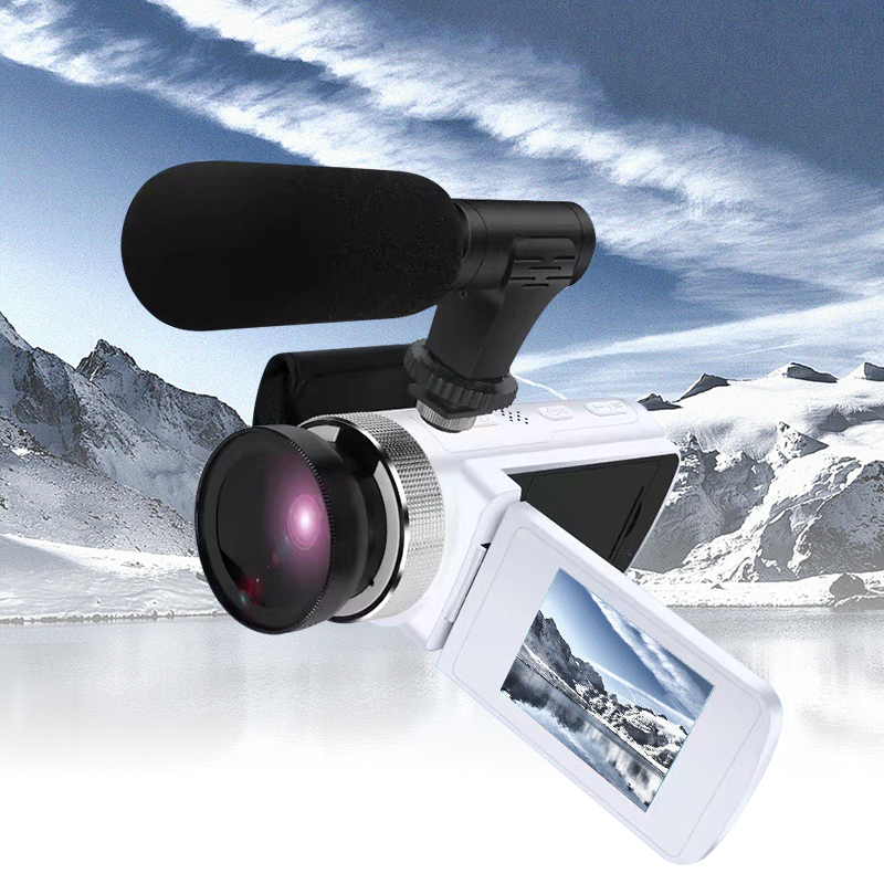 Digitale Camera Met Microfoon 1080P Hd Hoge Resolutie Flip Selfie Scherm Lichtgewicht En Draagbaar Voor Feesten Bruiloften