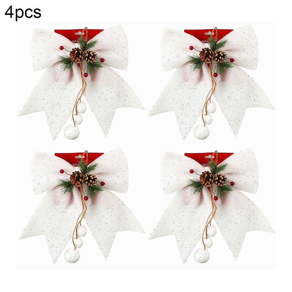 Red Large Christmas Bow Wreath Xmas Tree Embellishment Bow Tie for Wedding Festival Year Decorations Party: D4
