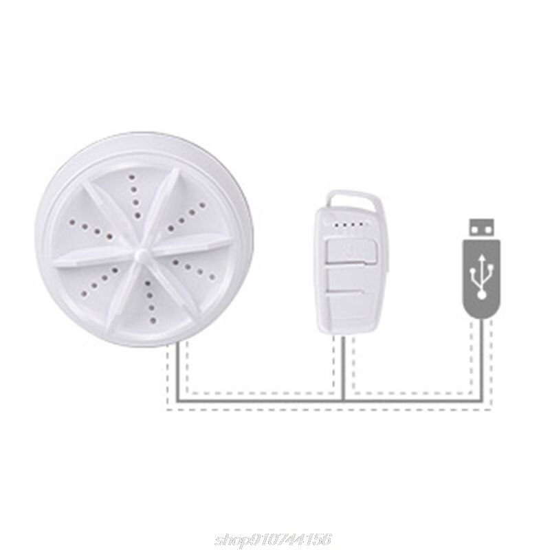 Mini Travel Portable Ultrasonic Turbo Washer USB Charging Personal Laundry Rotating Washing Machine N13 20: A