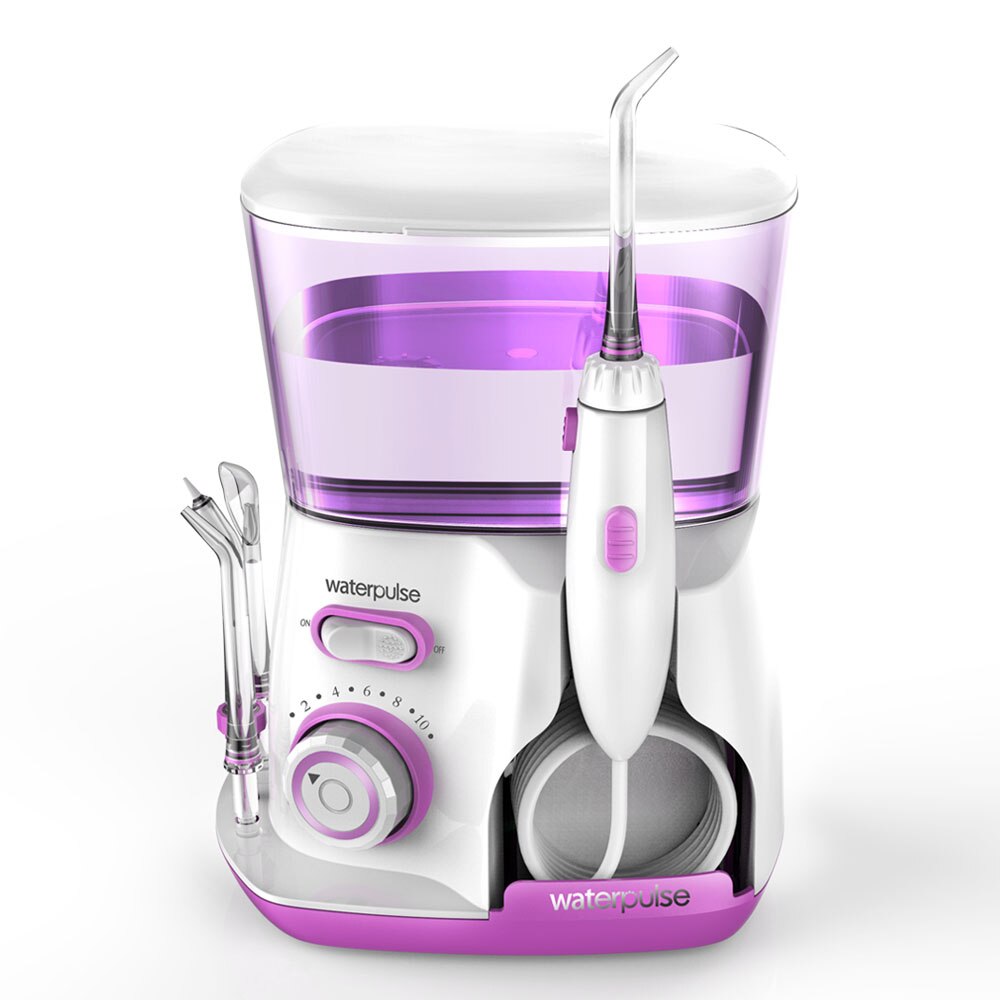 Waterpulse – fil dentaire électrique V300, irrigateur, réservoir d'eau de 800ml, nettoyage et nettoyage des dents: Purple / LES USA