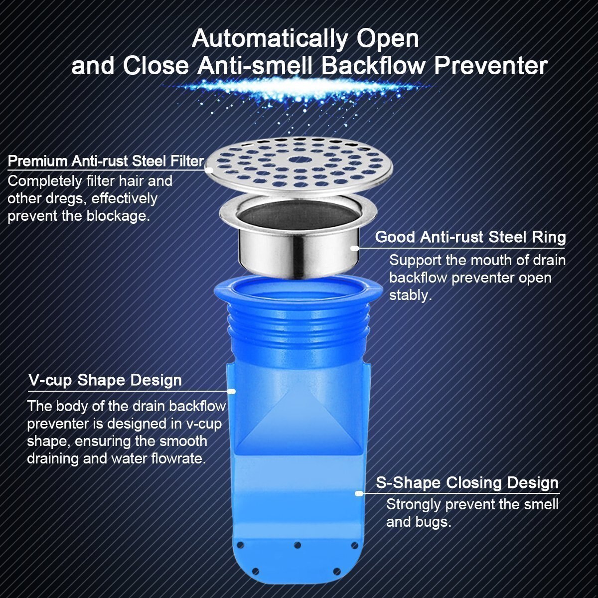Floor Drain Seal Drain Deodorant Silicone Core Insect Control Backflow Preventer One Way Valve for Bathroom Pipes Tube In Toilet