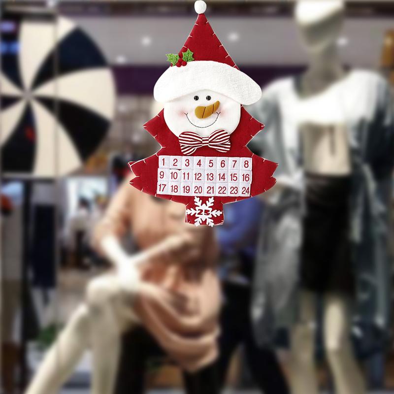 1PC Advent Calendar Hanging Flannel Decorations for Decor