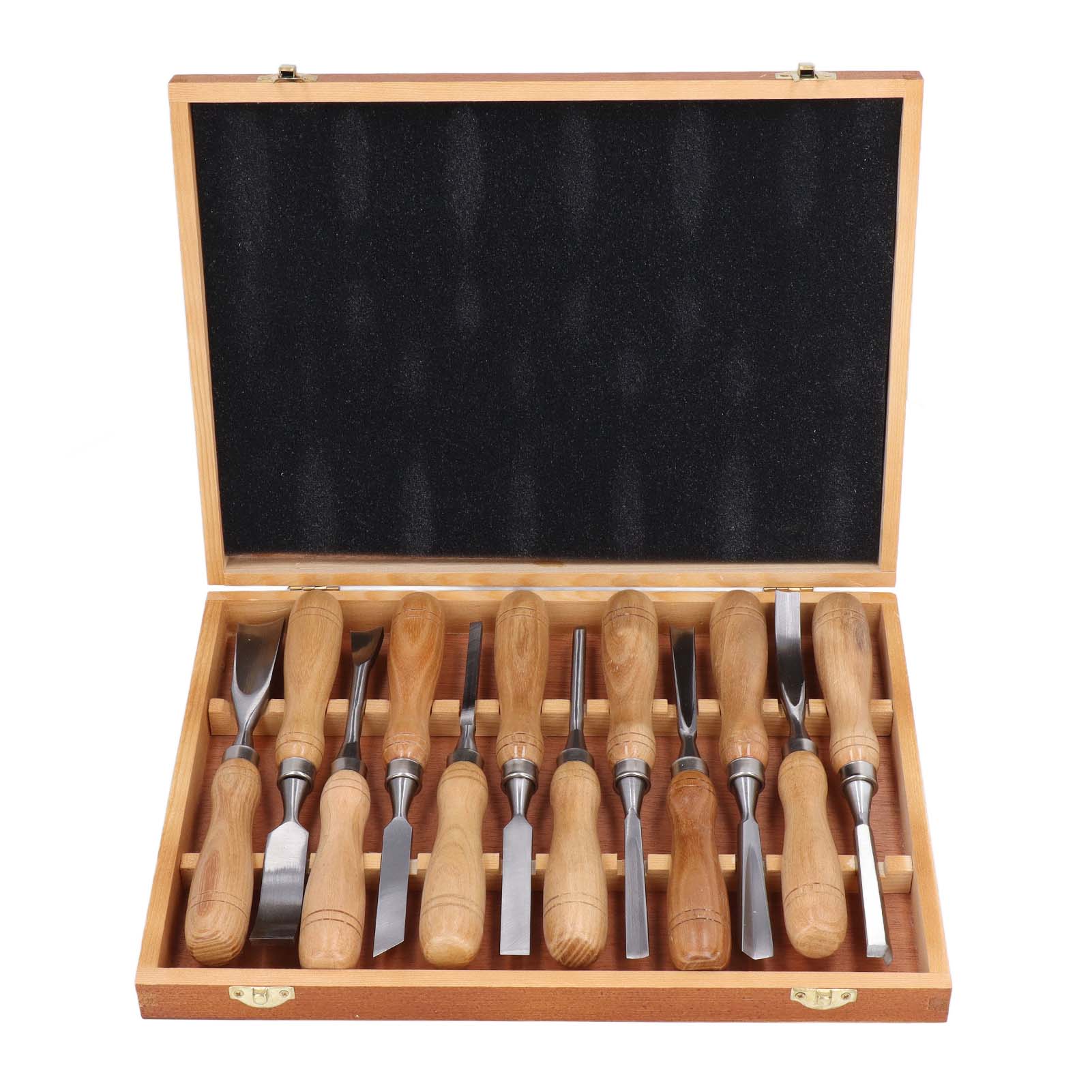 Houtsnijwerk Gereedschap CRV Blade Houten Handvat Graveren Beitel Set voor DIY Handwerk Houtsnijwerk Gereedschap Carving Beitel Set: Default Title