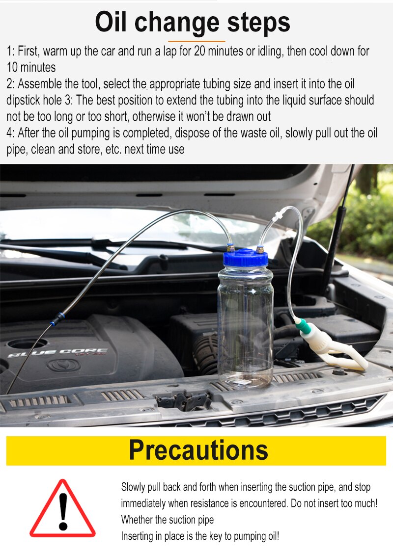 2L Car Manual Oil Change Vacuum Pump Oil Change Pump Wast Oil Collector Vacuum Pump Maintenance Tool Artifact Oil Pumps
