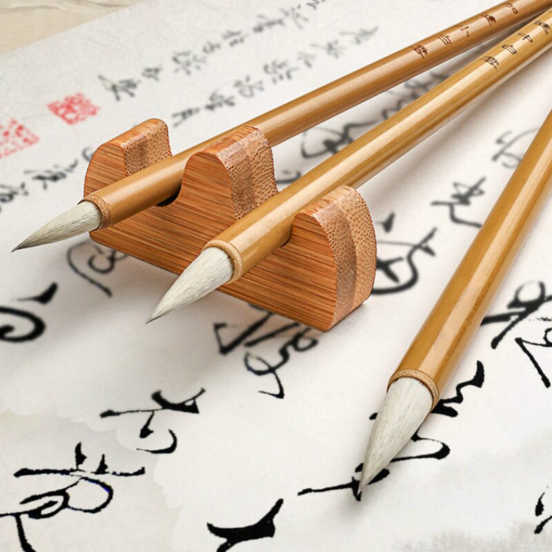 Multiple Hairs Chinese Calligraphy Brush Pen Writing Regular Script Chinese Drawing Painting Brush Set The Scholar's Four Jewels