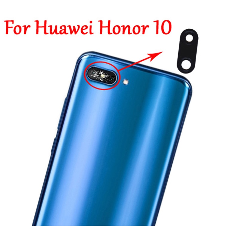 Cubierta de lente de cristal de cámara trasera Original con adhesivo para Huawei Honor 10, 2 uds., novedad de 100%