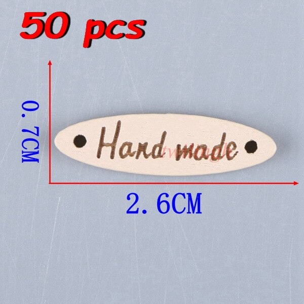 twilingh 50Pcs Natural Color Wooden Buttons Handmade Letter Love 2 Holes: shape 2 50pcs