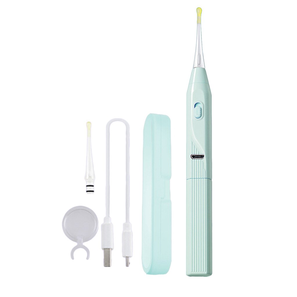 Vacuum Earwax Remover with LED Light Ear Wax Removal Cleaner Kit with LED Light: Green