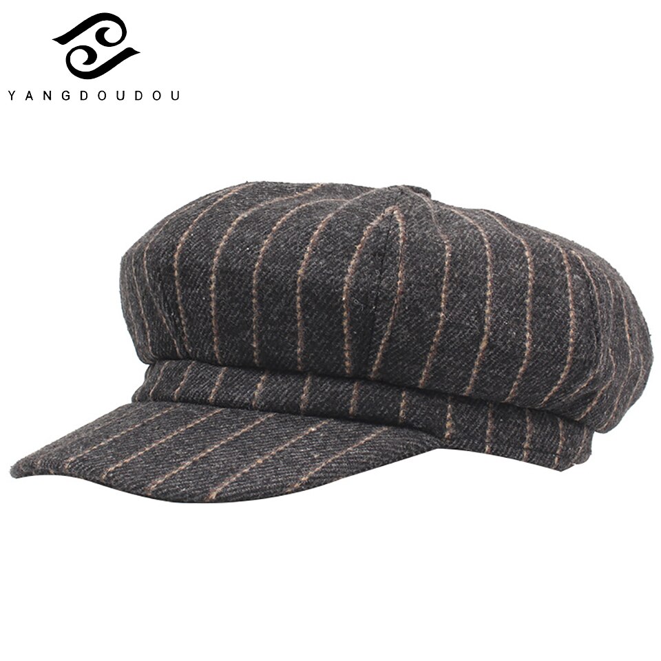artiste peintre chapeaux rétro gavroche casquette automne hiver octogonale casquettes pour femmes hommes femme mâle Vintage