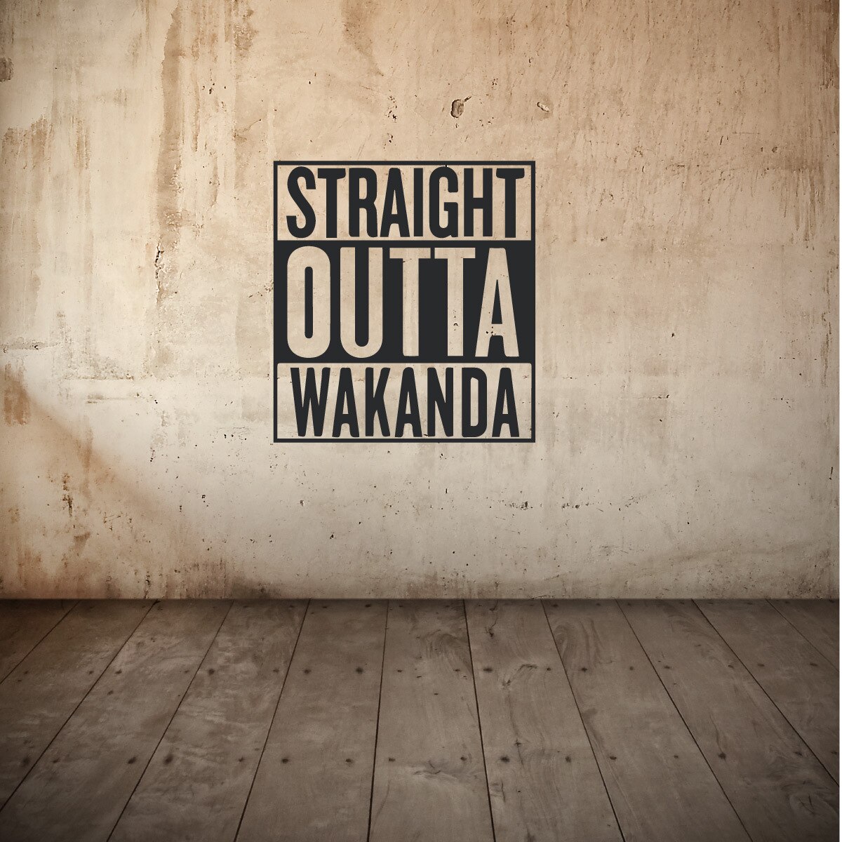 Rechte Outta Wakanda Vinyl Muurtattoo Sticker