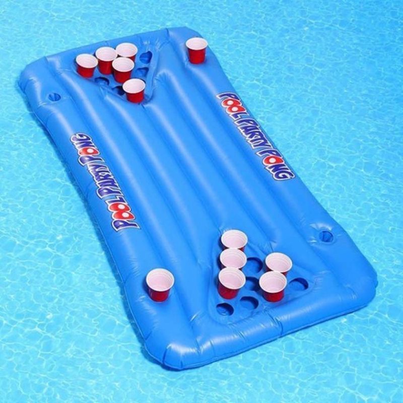 Aufblasbare Luft Matratze Bett Bahre Pong Spiel Schwimmbad Tisch Partei Schwimmbad Wasser Schwimm Trinken