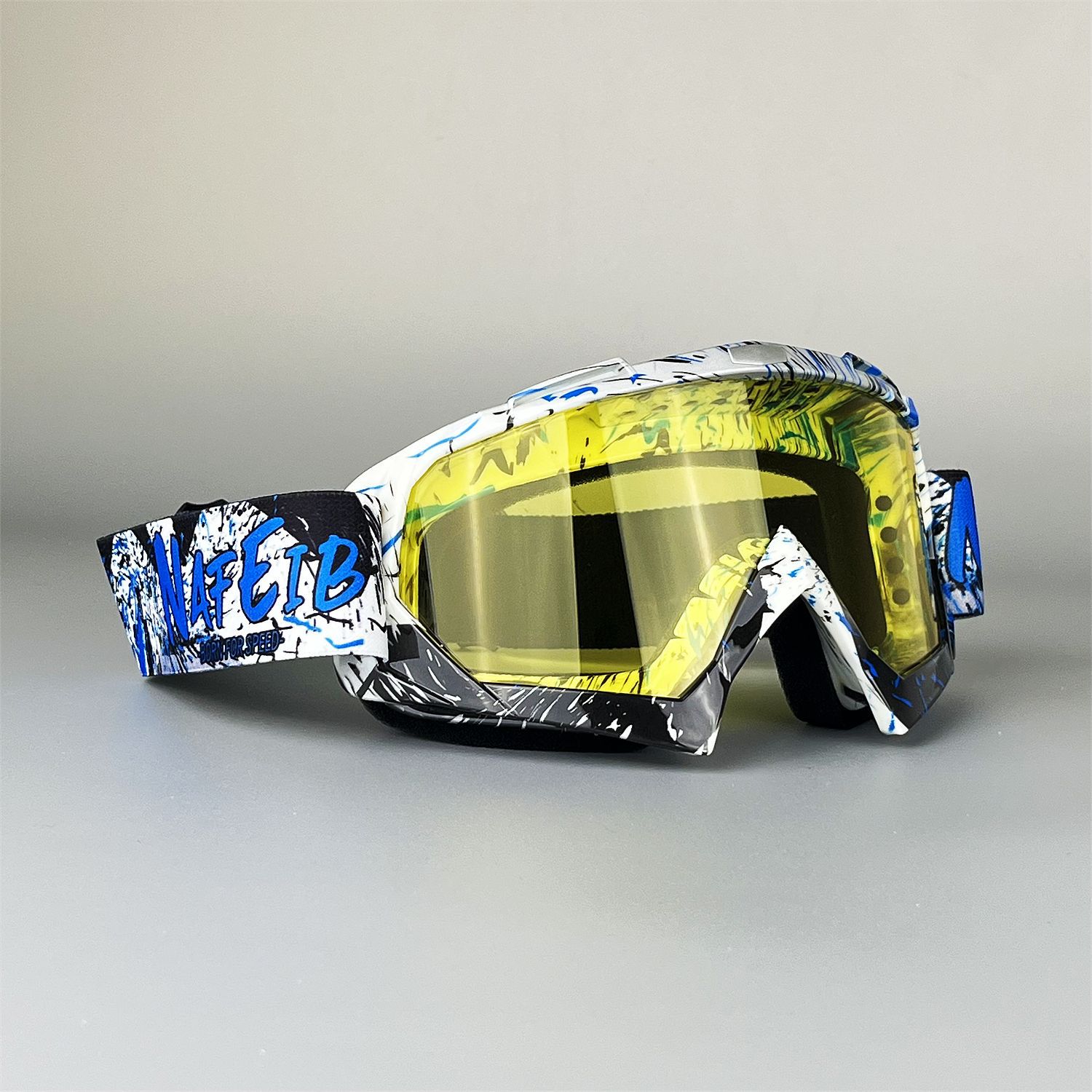 Gafas de Motocross para moto de cross, motocicleta, UTV, gafas de montar todoterreno, Anti UV, a prueba de polvo, antiniebla, carreras para hombres, mujeres, jóvenes y niños: Gris