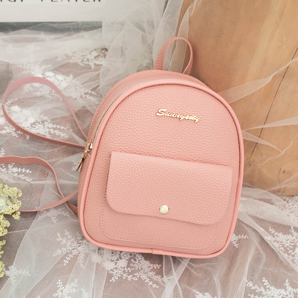Mini Backpack Women Shoulder Bag For Teenage Girls Kids Letter Purse Mobile Phone Bag School Backpack Bolso Mujer #x