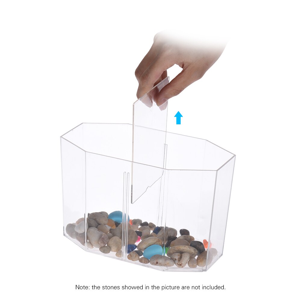 Aquarium Mini Fish Tank Desktop Fish Tank Betta Box Breeder House with Divider Transparent Fish Aquarium Pet Accessories