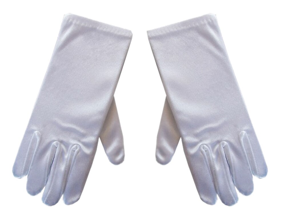 Guantes de baile para niños y niñas, manoplas elásticas blancas de rendimiento para Festival, cortas, para guardería, 1 par, Q3W6: Default Title