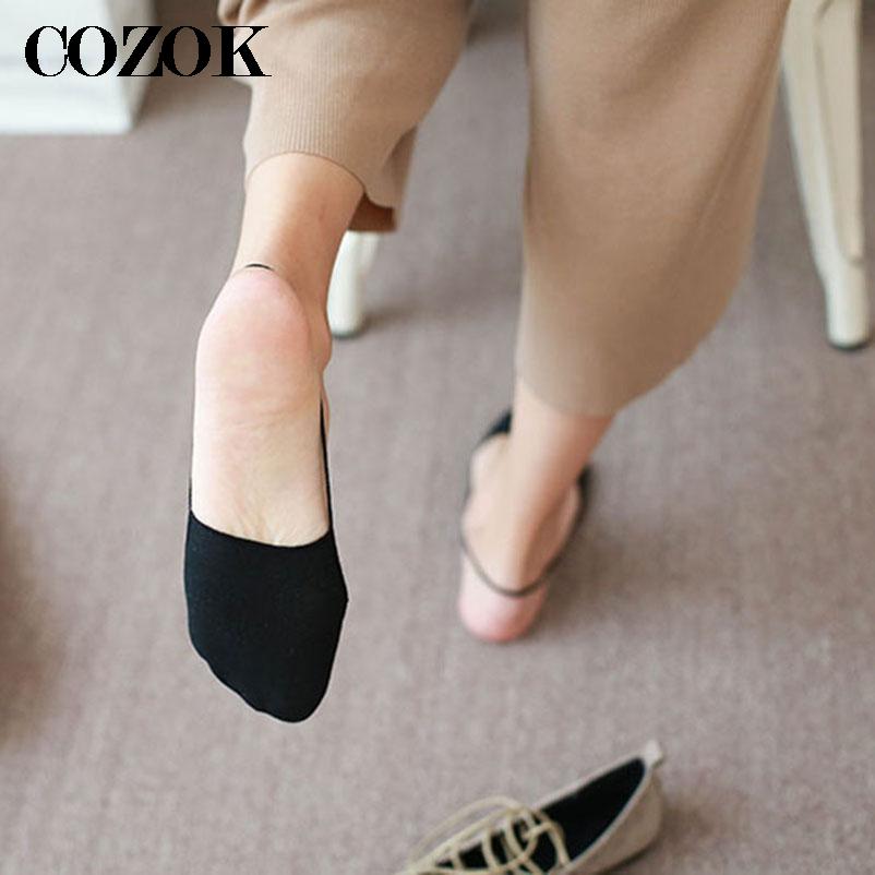 Zachte Katoen Slippers Vrouwelijke Kleurrijke Hoge Hakken Sokken Mode Vrouwen Ademend Boot Sokken Zomer Korte Onzichtbare Sok 5 Paren/partij