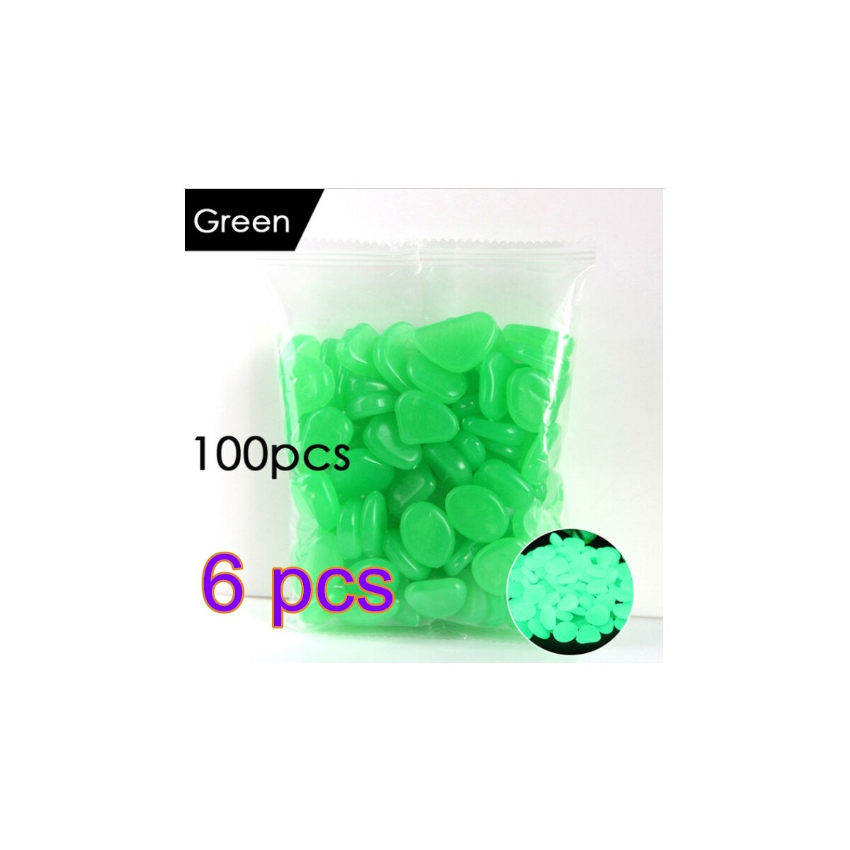 Tuin Decoratie Gangpad Planten Gloeien In Het Donker Gloeiende Steentjes Aquarium Decoratieve Steentjes Gloeiende Steen Jardin: Green