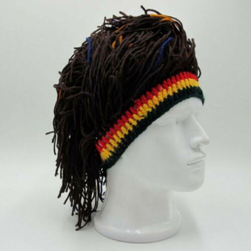 Reggae Dreadlocks Unisex Jamaicaanse Gebreide Mutsen Pruik Gevlochten Hoed Rasta Haar Hoed