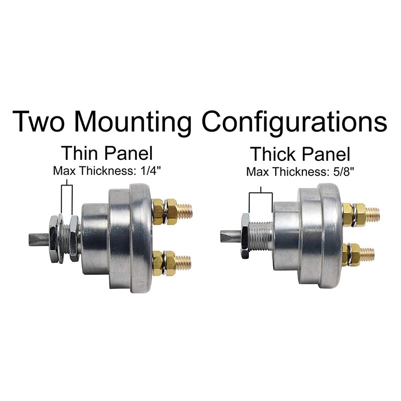 High Current Master Battery Disconnect Switch with Faceplate Battery Power Cut Isolator for Car, RV and Boat