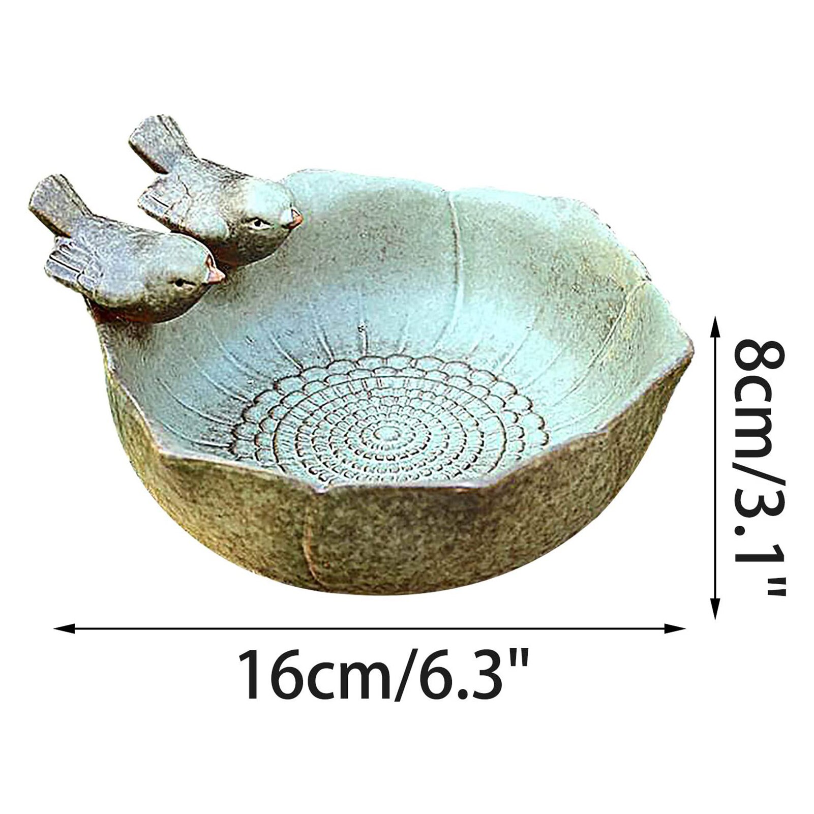 Ceramic Bird Bowls Bird Feeder Yard Ceramic Bird Feeding Bowl Garden Decoration Fruit Snack Storage Bowl Table Ornaments Crafts
