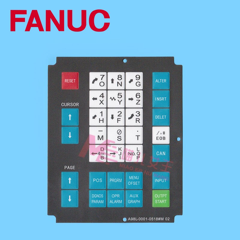Pannello Comando CNC Fanuc Tastiera A Membrana Per Fanuc OT - Modello A98L- 0001-0518#T, Nuova In Confezione Ricambio Tastiera Pannello Controllo