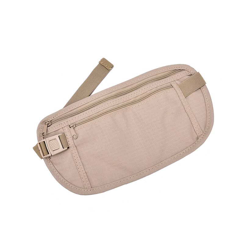 Voyage en plein air Invisible Taille Sac En Cours D'exécution Taille Pochette Sport Pochette Sacs De Sport Anti-Vol Sac de Taille: Khaki