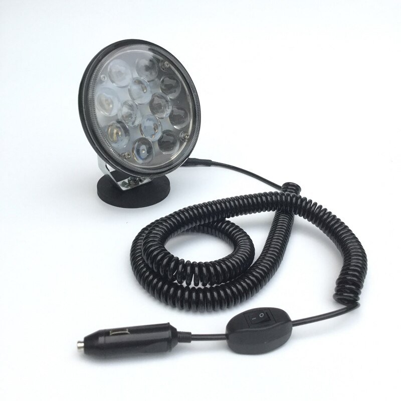 Faro Led redondo de 6 pulgadas para coche 60W 4D luz Led para 4x4 todoterreno ATV camión remolque RV imán faros de conducción Led foco portátil