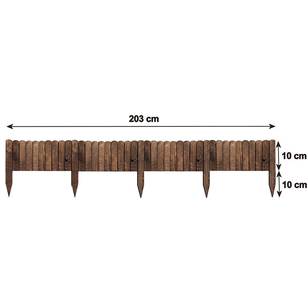 Borde enrollable de madera para decoración de jardín, cerca fácil de enchufar, decoración para jardín al aire libre