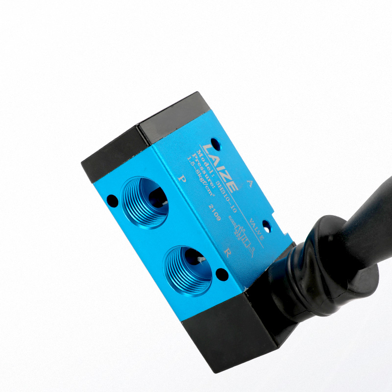 LAIZE 3/2 5/2 Way Pneumatic Air Hand Lever Operated Valve Manual Control 2 Position 3 5Port Push-Pull 3H210-08 4H210-08