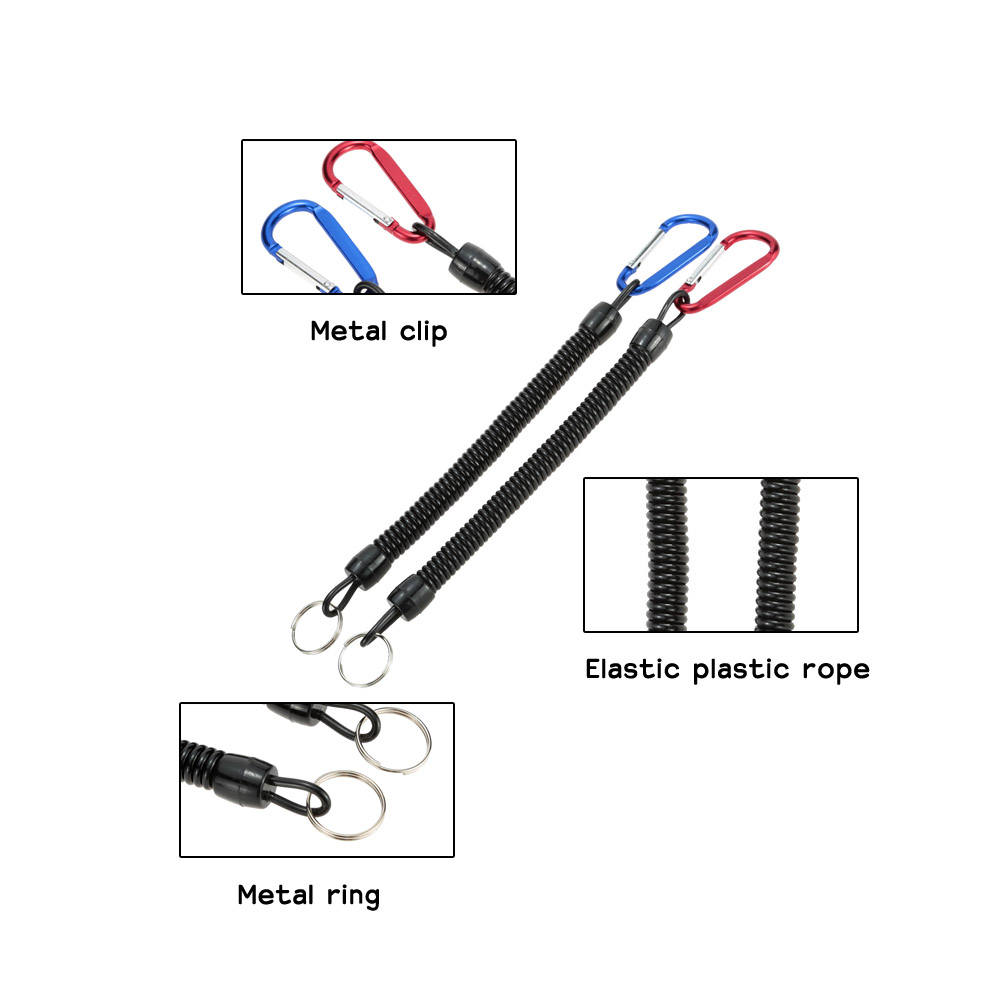2 pièces 1.4m enroulé poisson raté corde poisson pôle canne protecteur élastique corde ligne pêche matériel outil
